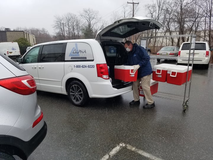 Courier loading cooler